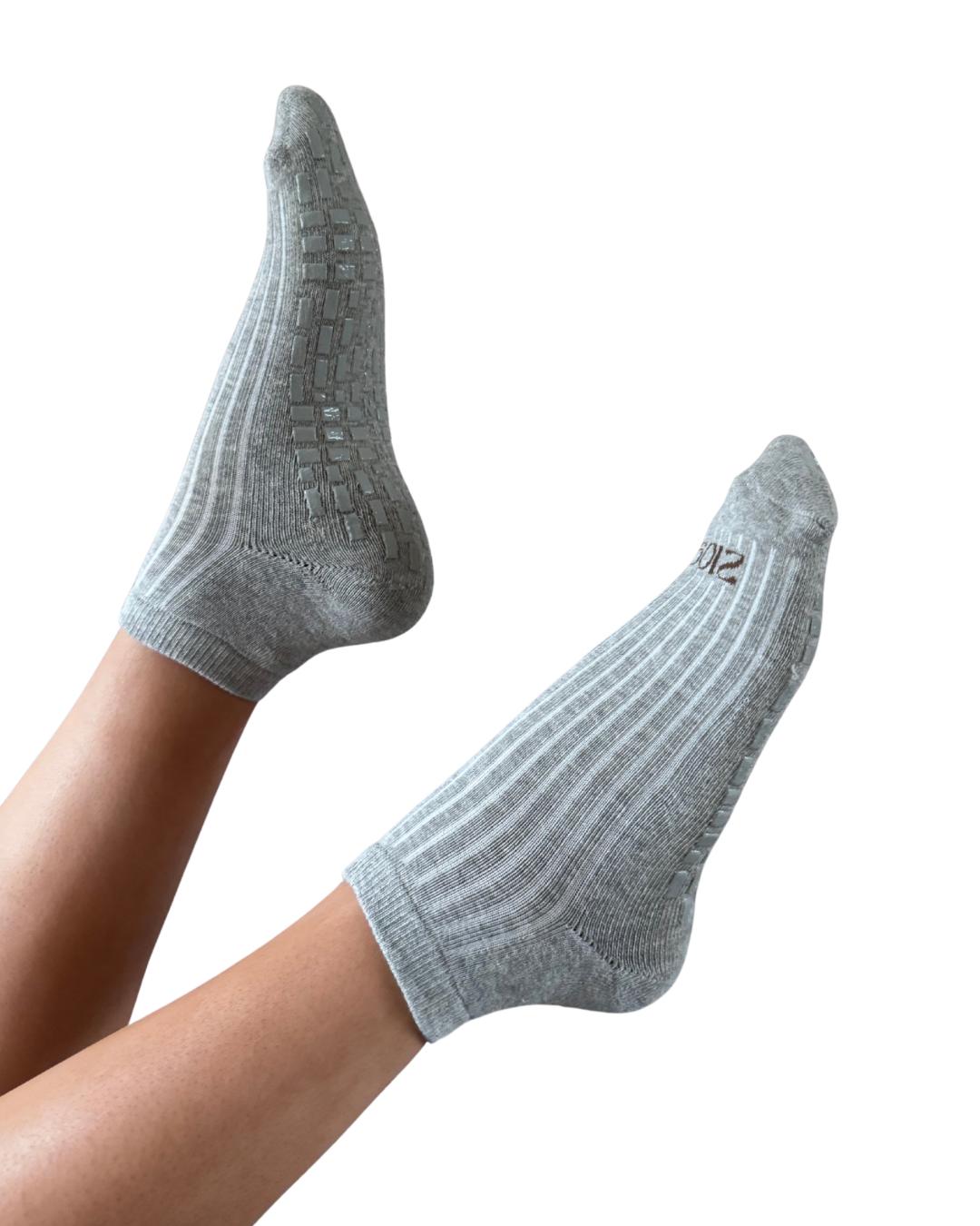 Ultimate Grip Ankle Socks - Light Grey