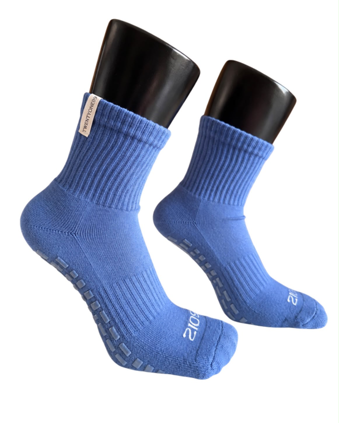 Ultimate Grip Tagged Crew Socks - Meadow Blue