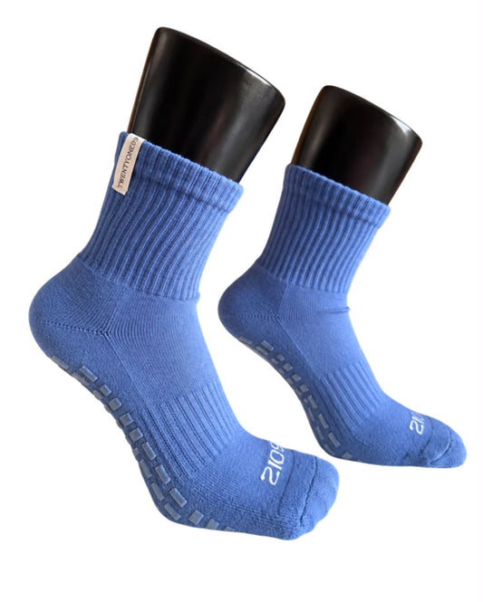 Ultimate Grip Tagged Crew Socks - Meadow Blue