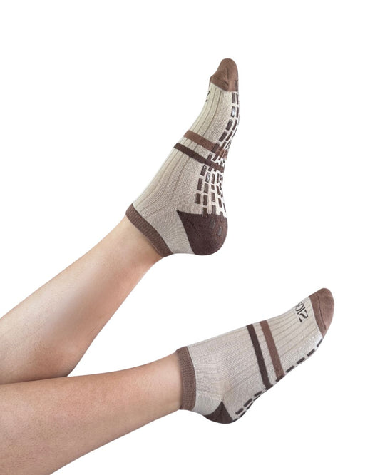 Ultimate Grip Ankle Socks - Cappuccino