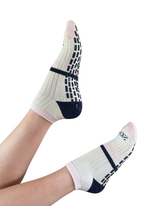 Ultimate Grip Ankle Socks - Navy Rose