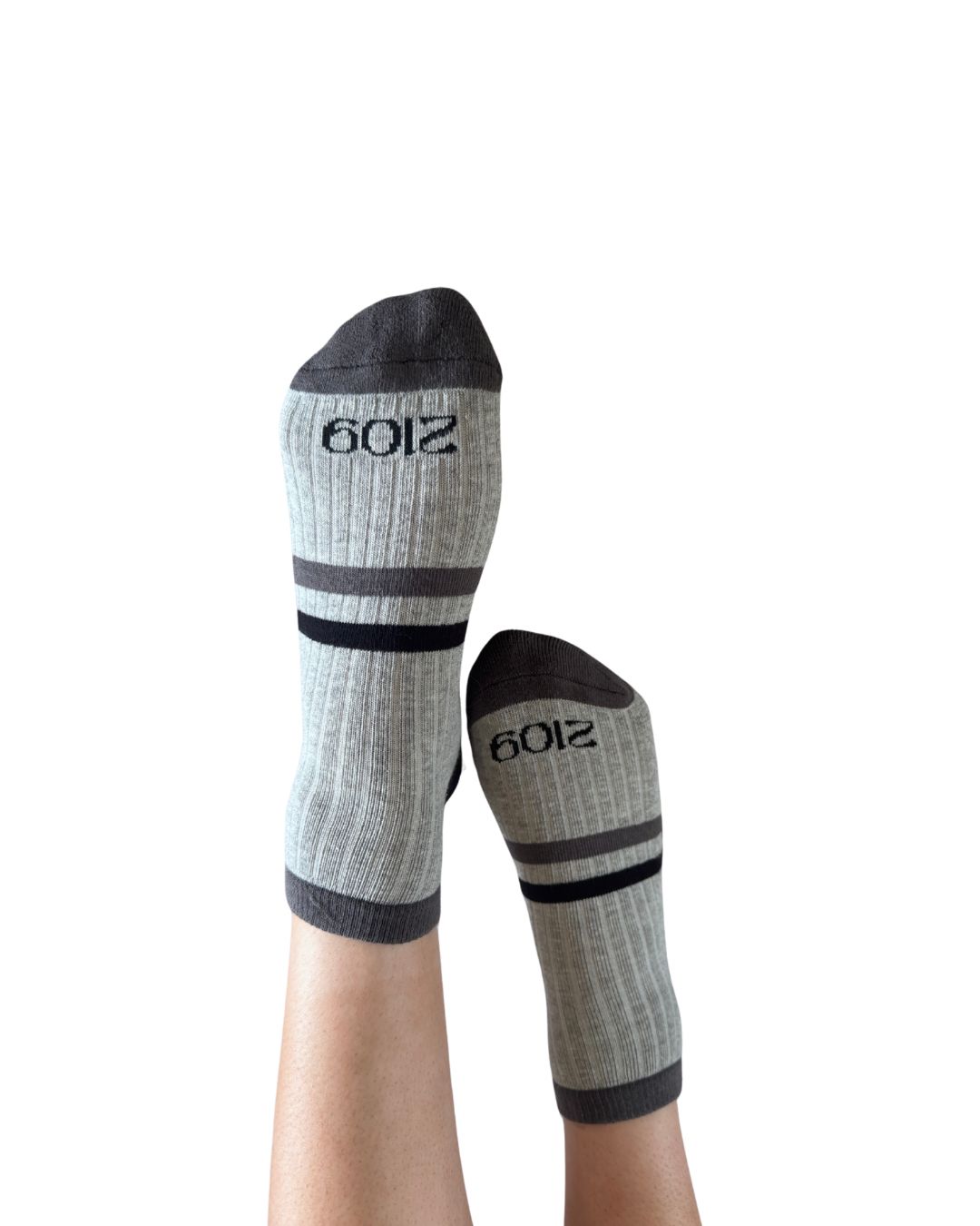 Ultimate Grip Ankle Socks - Grey & Black