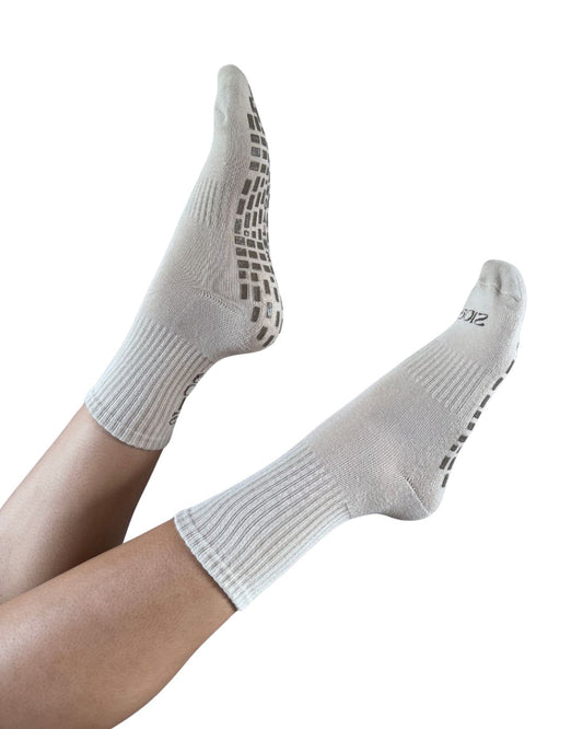 Ultimate Grip Crew Socks - Cappuccino & Chocolate